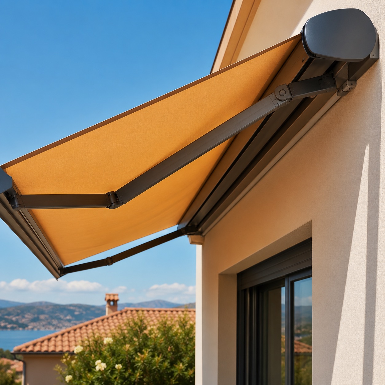 Dettaglio braccio di tenda da sole