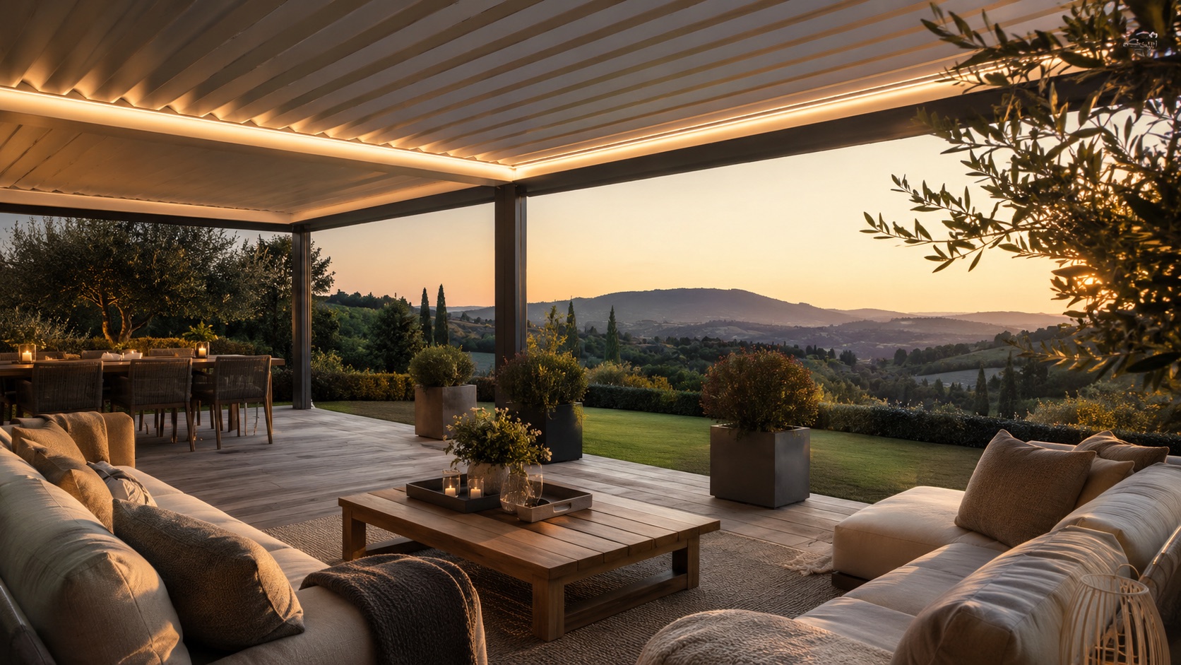 Terrazza panoramica con pergotenda
